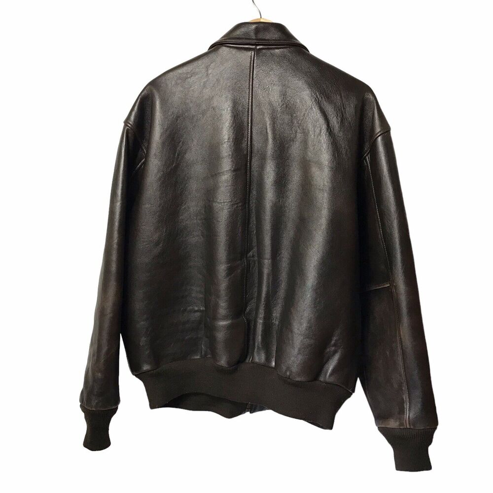 Schott‎ Type A-2 Leather WW2 Flight Jacket With Map Inlay, X Large, Dark Brown. - Picture 4 of 15